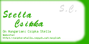 stella csipka business card